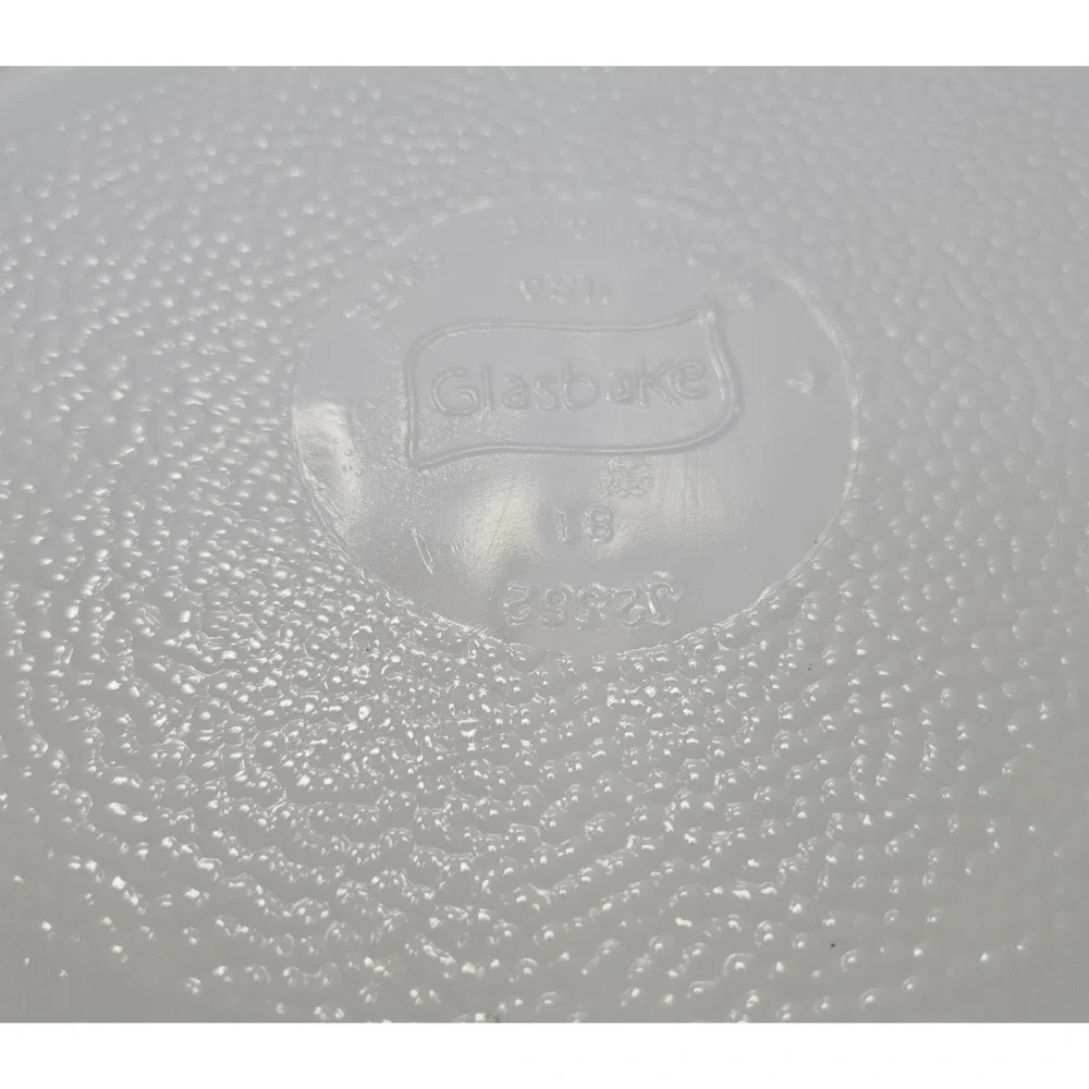 VINTAGE  GlasBake Milk‎ Glass  Divided Bake Serving Dish J-2352  12